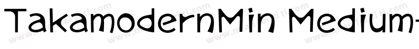 TakamodernMin Medium字体转换